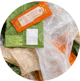 Soft plastic packaging from shopping